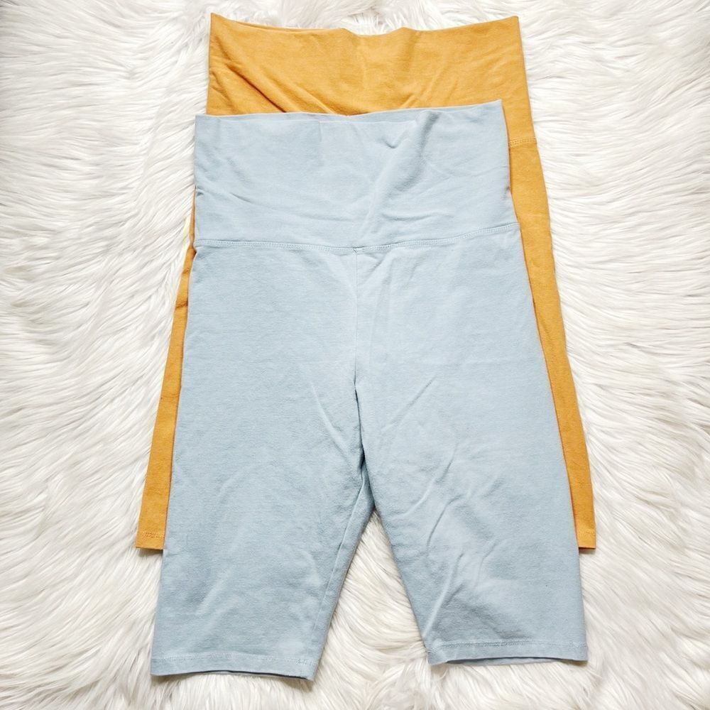 Fiestar Midi Athleisure Shorts Set Blue and Orange Size Medium